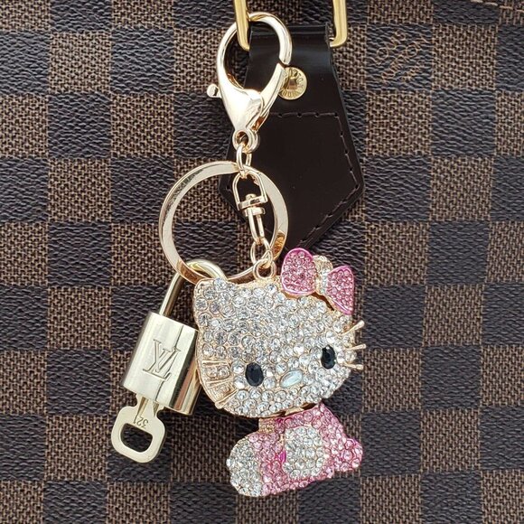 100% Auth Louis Vuitton Lock & Key with unbranded Bagcharm, Keycharm 4 Pieces - Picture 3 of 8